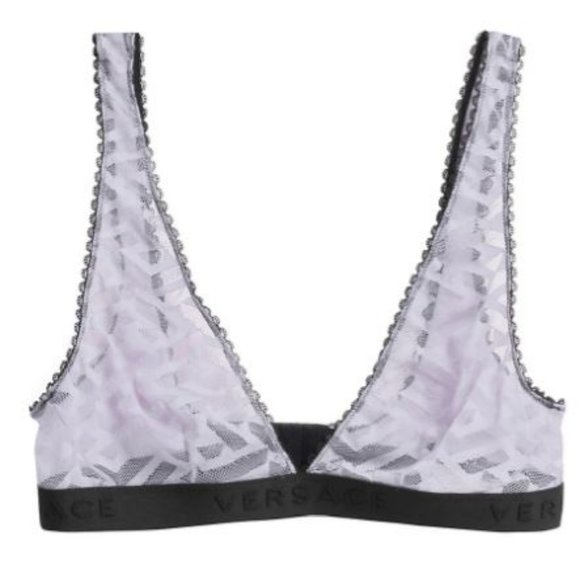 Versace  Greca Signature Print Tulle Bralette - Picture 9 of 12